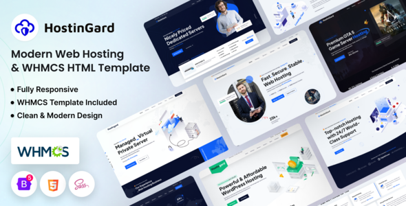 Hostingard – Web Hosting HTML Template with WHMCS – 0 Sold!