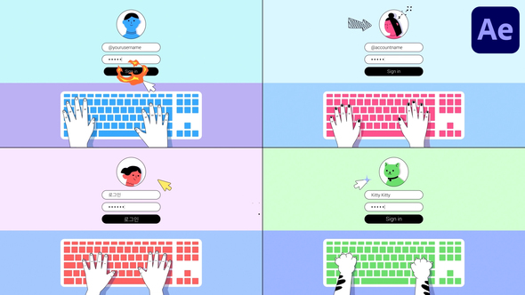 Keyboard Login Explainer for After Effects