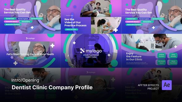 Intro/Opening Video - Dentist Clinic Company Profile After Effects Template alt
