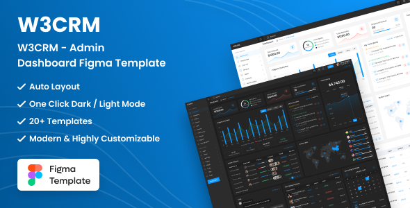 W3CRM - Admin Dashboard Figma Template