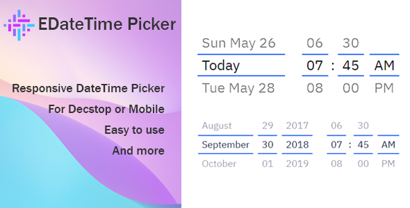 EDateTimePicker – Mobile Responsive Date Time Picker