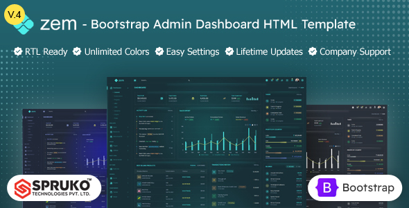 Zem - Bootstrap Transparent Dashboard HTML Template