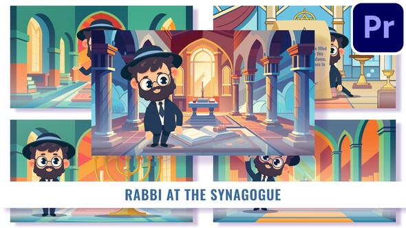 5 Concepts Flat Character Rabbi MOGRTs For Premiere Pro