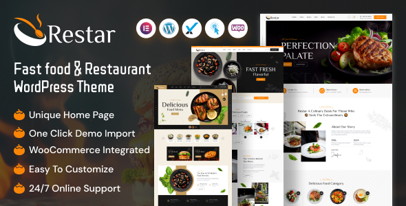 Restar – Fast Food & Restaurant WordPress Theme – 0 Sold!