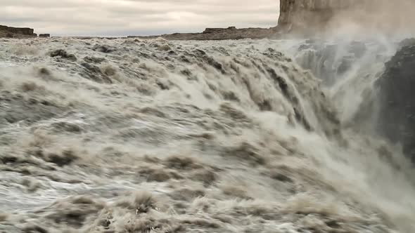 Waterfall Dettifoss in Iceland