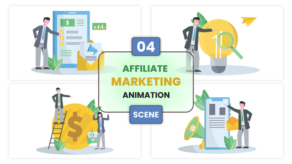 Affiliate Marketing illustration Scene