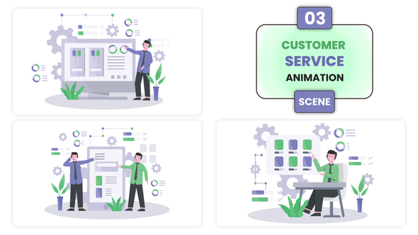 Customer Service Illustration Scene