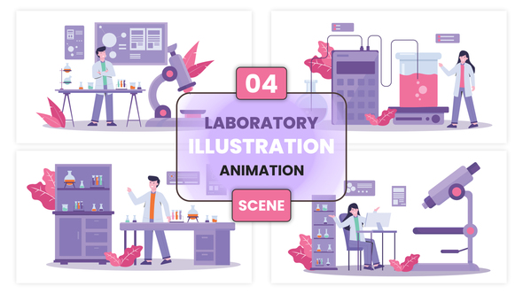 Medical Laboratory Illustration Scene