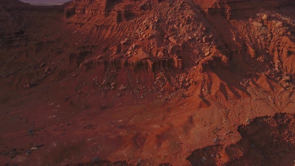 Flying over an amazing rock formation