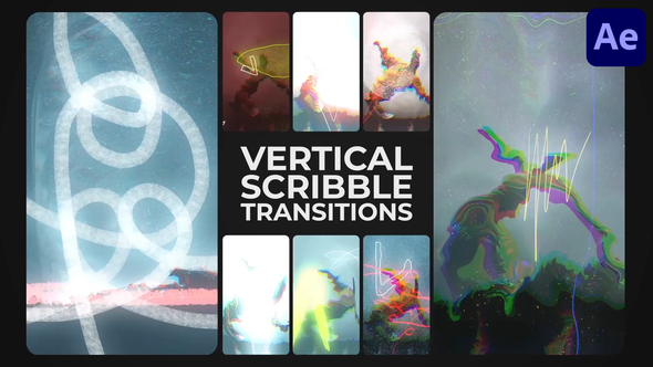 Scribble Vertical Transitions | After Effects