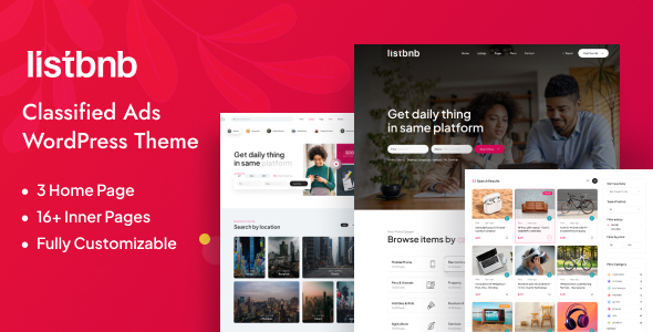 Listbnb - Classified Ads WordPress Theme