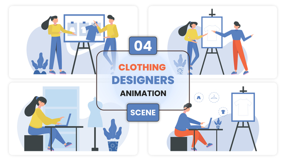 Clothing Designers illustration Scene