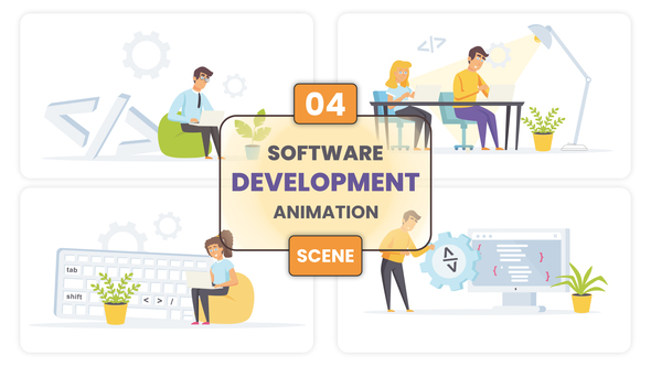 Software Development illustration Scene