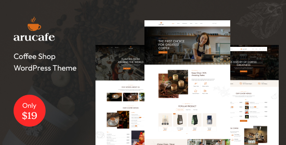 AruCafe – Coffee Shop WordPress Theme – 0 Sold!