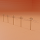 Wooden Telephone Pole Power Line - 3DOcean Item for Sale