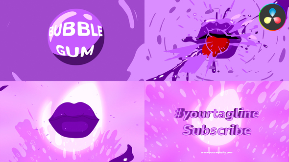 Bubble Gum Logo for DaVinci Resolve