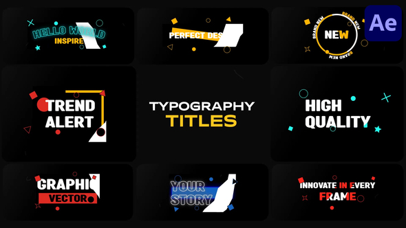 Stylish Plate Titles for After Effects alt