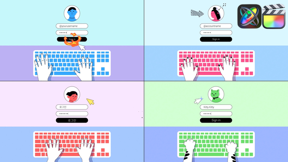 Keyboard Login Explainer for FCPX alt