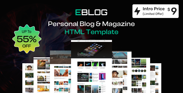 Personal Blog and News Magazine Template | Blog News Magazine – eBlog Blog – 0 Sold!