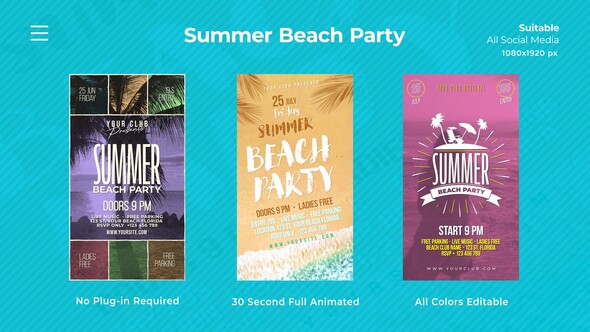 Summer Beach Party Instagram Reels alt