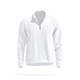 White Quarter Zip Sweater - knitted men pullover with zipper neck - 3DOcean Item for Sale