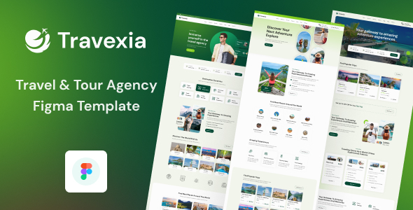 Travexia – Travel & Tour Agency Figma Template – 0 Sold!