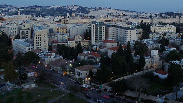 Dusk to Night Time Lapse, Jerusalem