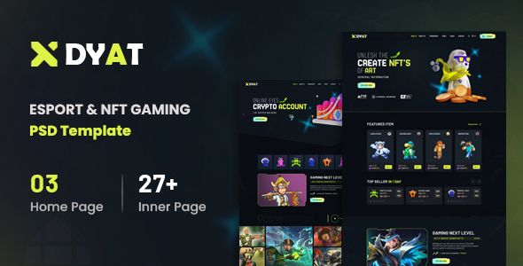 DYAT - eSports and Gaming NFT PSD Template