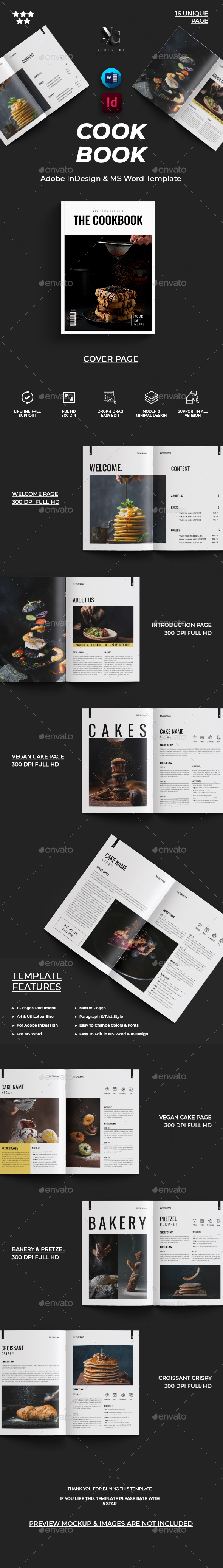 Cookbook Template | Ms word & InDesign Template