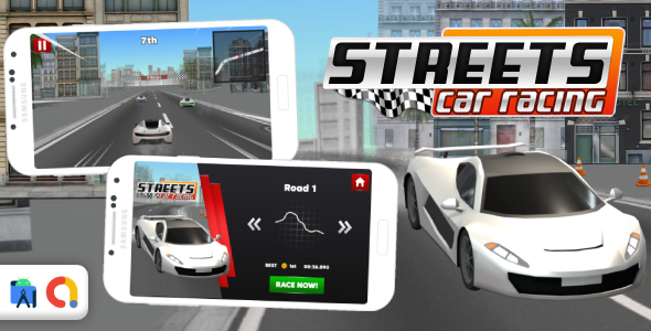 Streets Car Racing - Car Racing Game Android Studio Project with AdMob Ads + Ready to Publish