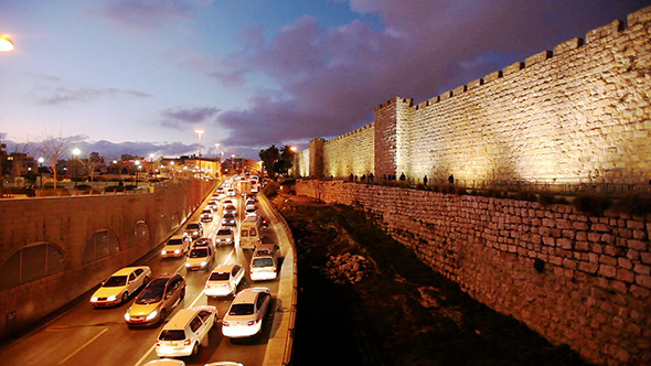 Jerusalem, Israel Old City Wall at Night Israel 3
