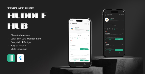 Flutter Huddle Hub UI Template - Modern & Multi-language