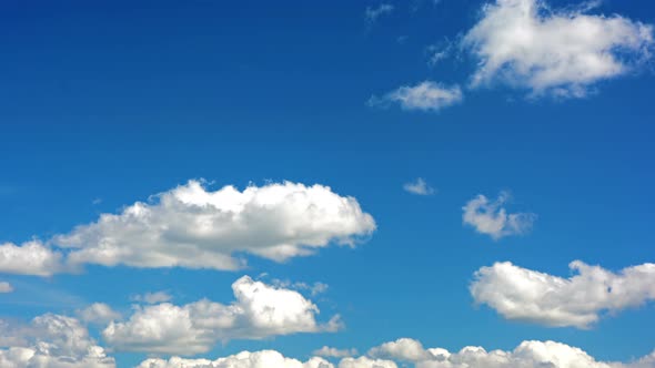 Time lapse of clouds and blue sky 