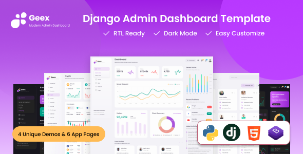 Geex - Django Admin Dashboard HTML Template