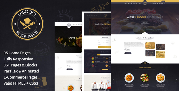 La Boom - Food & Restaurant Bistro HTML Template