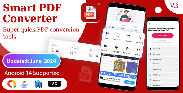 PDF Converter - PDF Tools Android App + Admob Ads