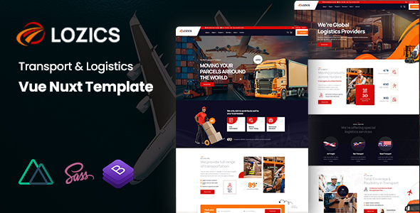 Lozics - Transport & Logistics Vue Nuxt Template