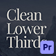 Clean Lower Thirds | For Premiere Pro - VideoHive Item for Sale