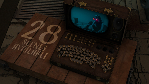 Steampunk Movie Mockup alt