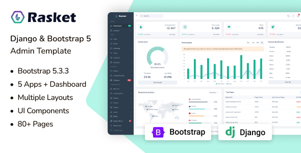 Rasket - Django & Bootstrap Admin Dashboard Template