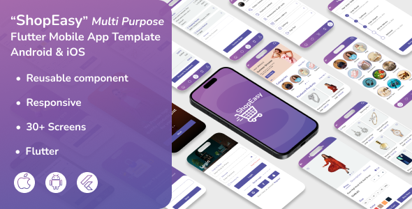 ShopEasy - A Multipurpose Ecommerce Shopping cart | Flutter Template Android & iOS