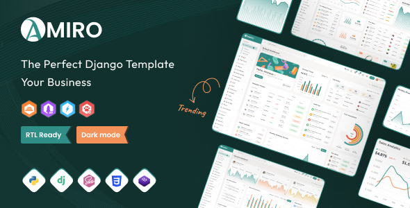 Admiro – Django Admin & Dashboard Template – 0 Sold!