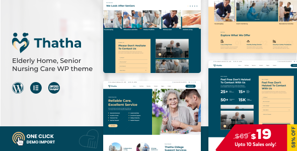 Thatha – Elderly Home & Senior Nursing Care WordPress Theme – 0 Sold!