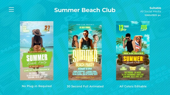 Summer Beach Club Instagram Reels alt