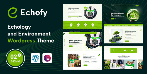 Echofy – Environment, Echology & Solar Renewable Energy WordPress Theme – 0 Sold!