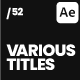 Various Titles 52 - VideoHive Item for Sale