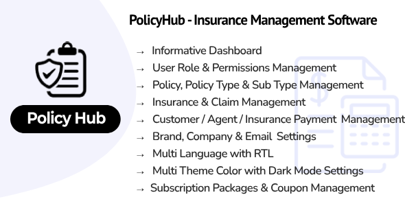 PolicyHub - Insurance Management Software