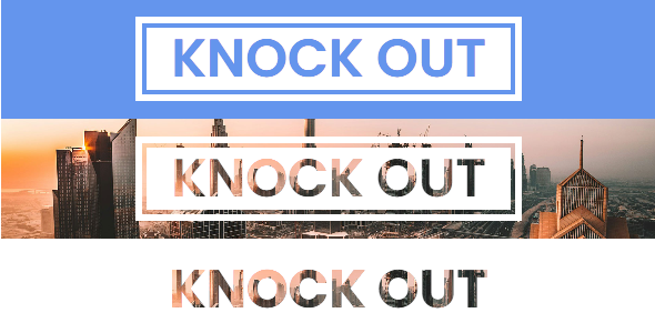 Knockout Text Effects - HTML CSS