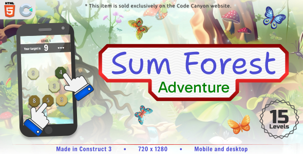 Sum Forest Adventure - HTML5 Educational game