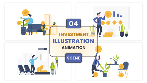 Investment Illustration Animation Scene